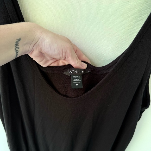 Athleta Unbound Jumpsuit Cinched Waist Cargo Pockets Black Stretch size medium - Picture 5 of 6